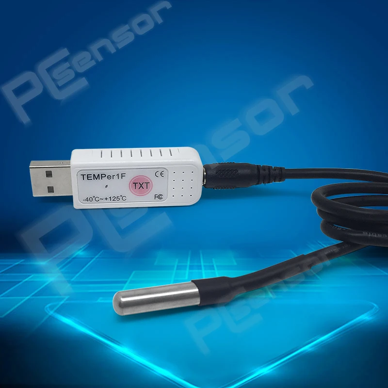 Цифровой мини-термометр USB для использования в помещении и на улице -40 ~ 125c