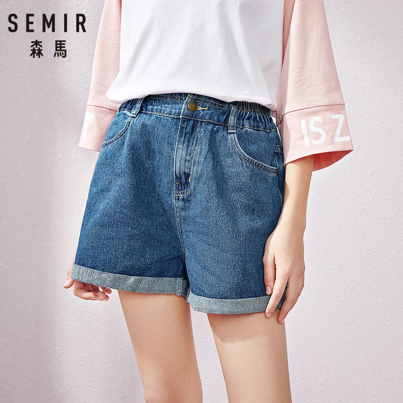 Шорты SEMIR женские джинсовые в стиле ретро шикарные модные свободные короткие