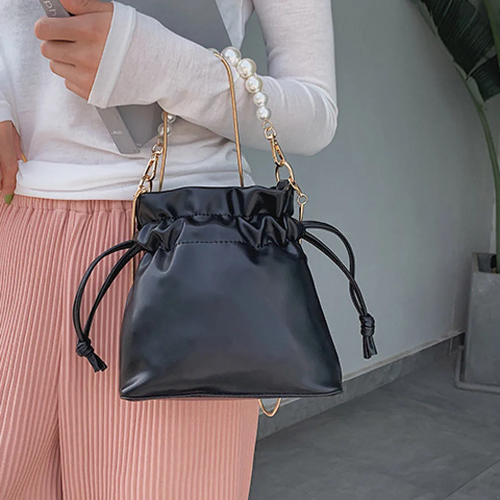 Woman Bag 2019 Summer Chain Small New Pearl Bucket Shoulder Messenger taschen women bolsa masculina sac femme torebka damska | Багаж и