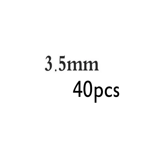 3point5mm 40pcs 2-5 мм, Стерлинговое Серебро 925 пробы, круглые бусины Spacer, бусины, фурнитура для ювелирных изделий, аксессуары, серебряные бусины для браслета и ожерелья, изготовление ювелирных изделий - Цвет: 3point5mm 40pcs