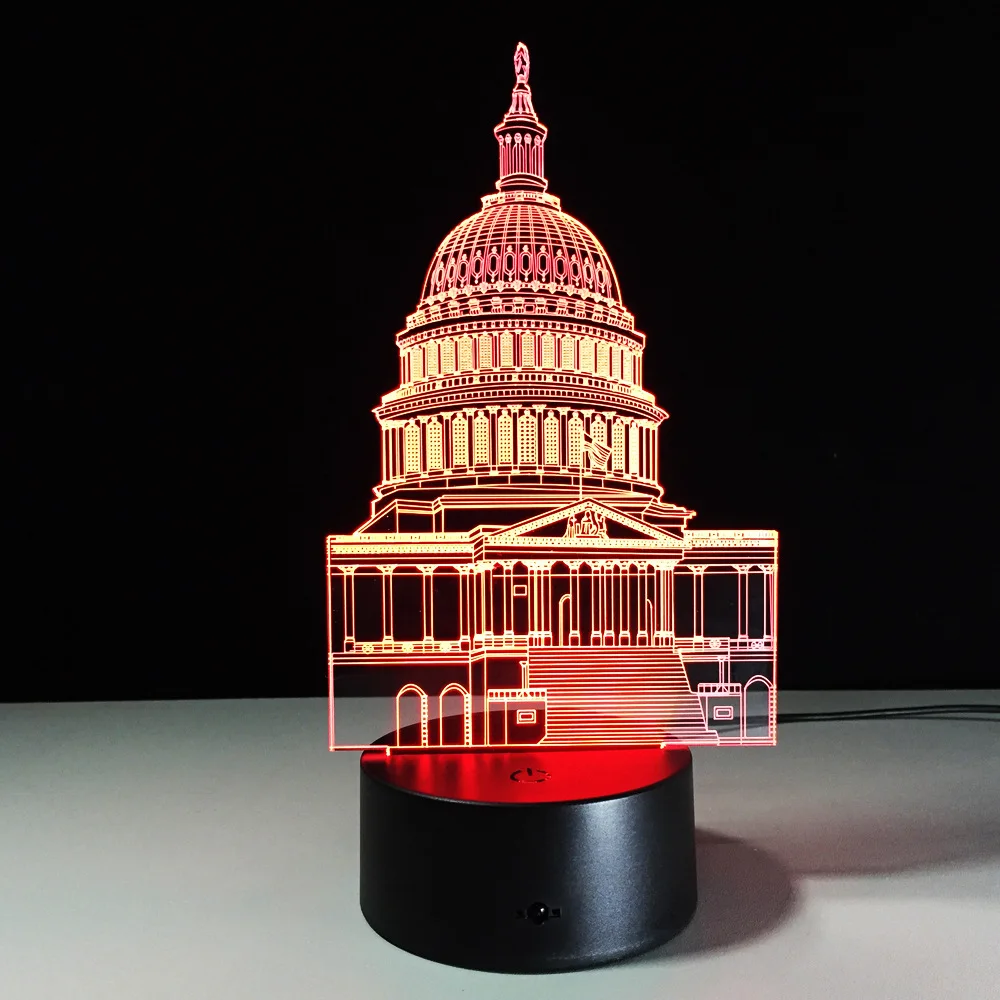 Творческий Белый дом модель Bluetooth Динамик 3D настольная лампа визуальный