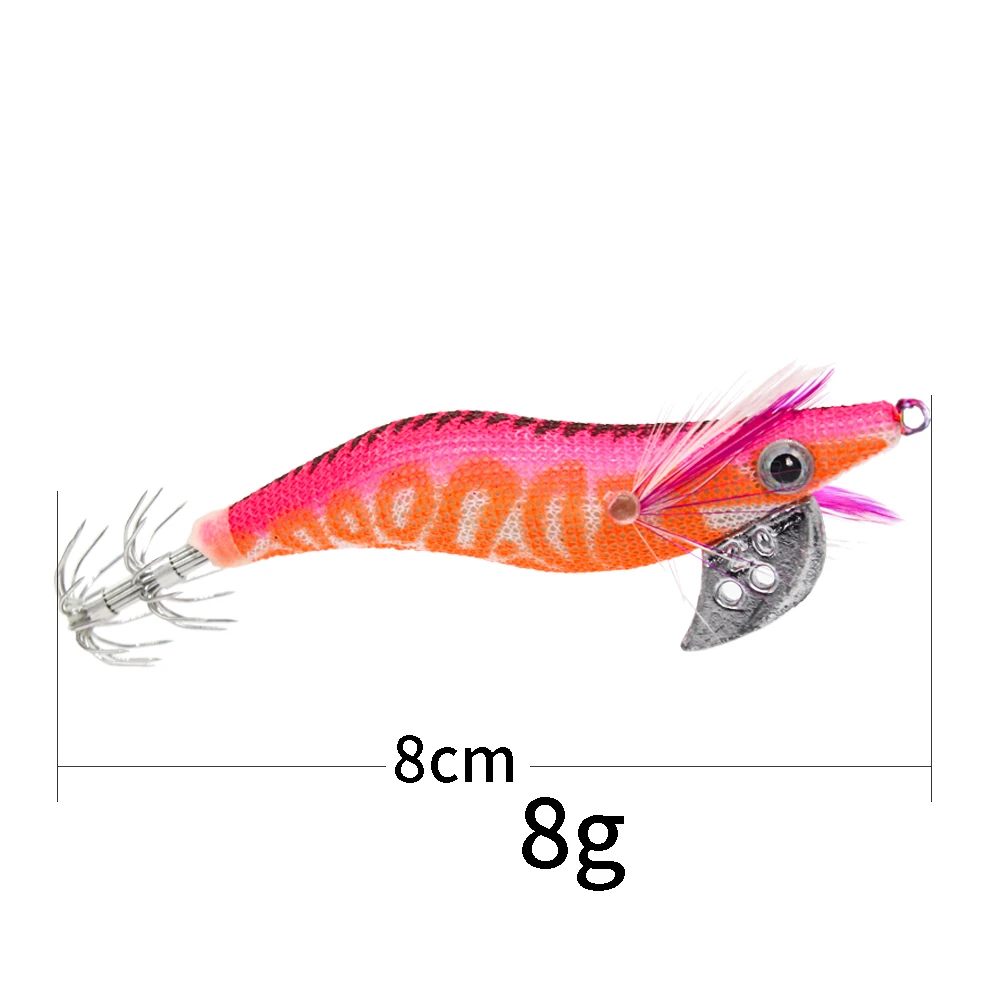 Зимняя приманка светящаяся в виде кальмара 8 см г искусственные затонувшие