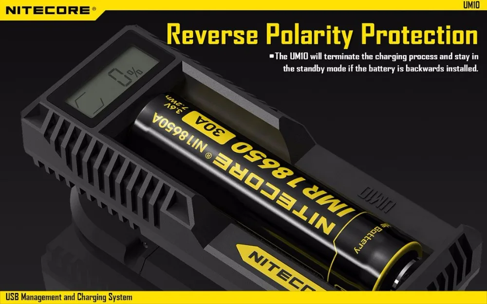 Nitecore умное зарядное устройство UM10 UM20 Digi зарядное устройство с ЖК-дисплеем универсальное USB питание для литий-ионного аккумулятора 18650/18490/18350/17500