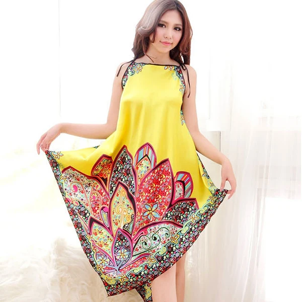 Уютное модное женское имитированное шелковое белье ночная рубашка одежда для