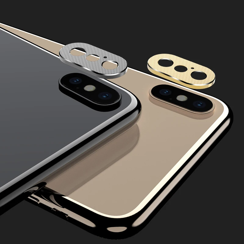 Защитная крышка для объектива iPhone XS Max роскошный тонкий металлический чехол с
