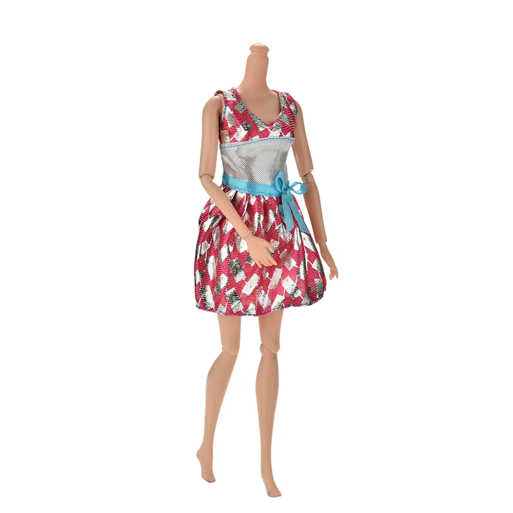 1 шт. платье принцессы с цветочным принтом для кукол Летняя Одежда мини-платье на