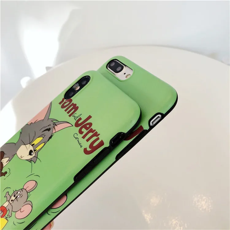Funny Cartoon Cute Cat Mouse Tom And Jerry Phone Case For iPhone 6 6s Plus 7 8 X 10 Fashion Coque Fundas |