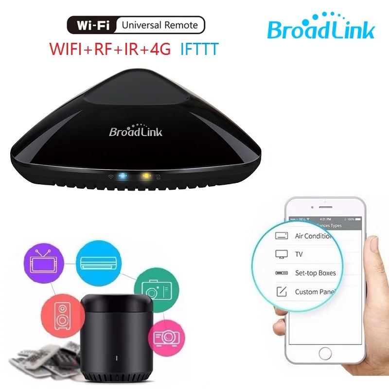 Универсальный Интеллектуальный Контролер Broadlink RM Pro+ RM mini3 wifi+ IR+ RF+ 4G управление Умный дом автоматизация Ios Беспроводная мини-клавиатура для андроид дома