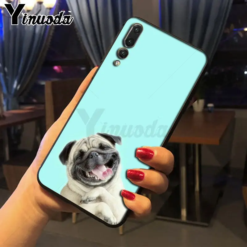 Yinuoda милый мопса телефон аксессуары чехол для Huawei P20pro mate10lite p9 p10plus honor 8x 7A nova3i mate20lite