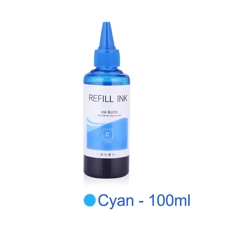 1 PCS Cyan 6x100 мл rfill чернилами бутылка для Epson L800 L805 L1300 P50 1390 1400 1410 1500W PX650 PX660 PX700W PX800FW чернила для струйных принтеров - Цвет: 1 PCS Cyan