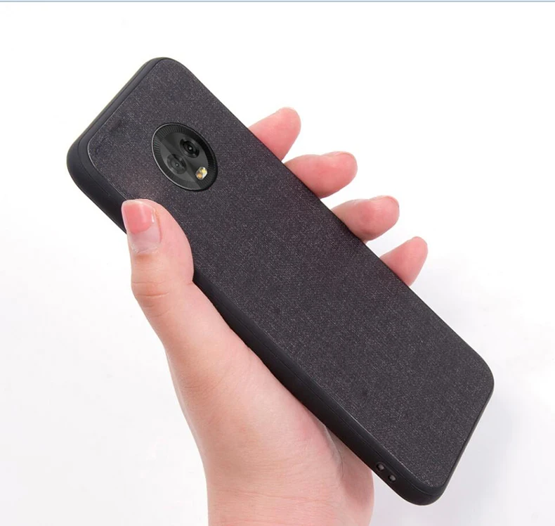 Для Moto One чехол Модный тканевый кожаный защитный для MOTOROLA P30 power G6 Plus Жесткий