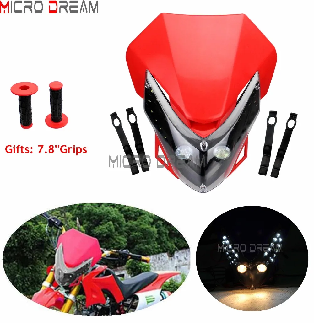 Dirt Bikes Универсальный светодиодный фонарь для мотокросса обтекатель фар MX Enduro