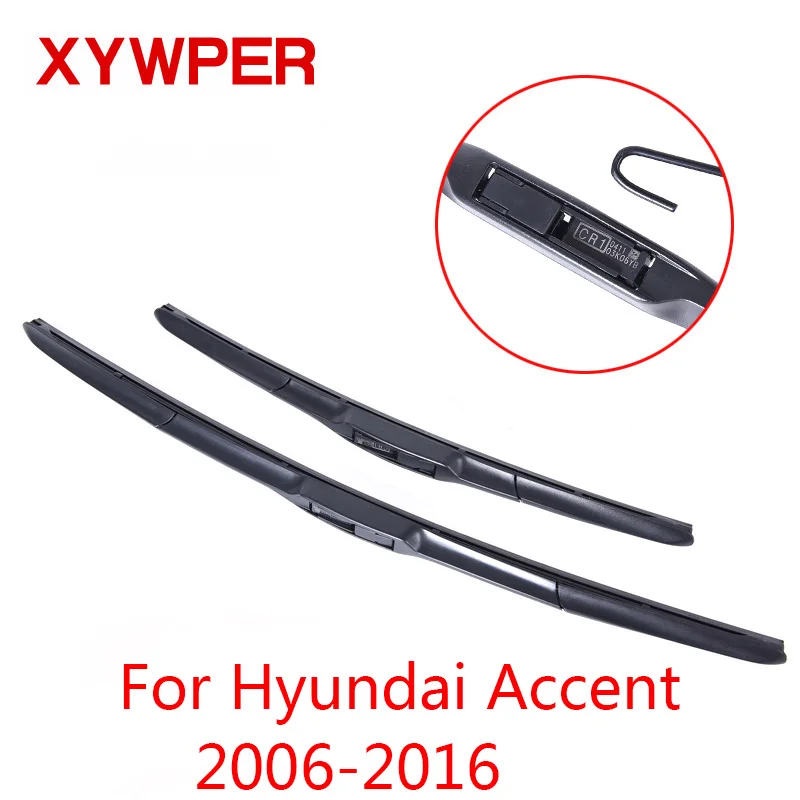 

XYWPER Wiper Blades for Hyundai Accent 2006 2007 2008 2009 2010 2011 2012 2013-2016Car Accessories Soft Rubber Windshield Wipers