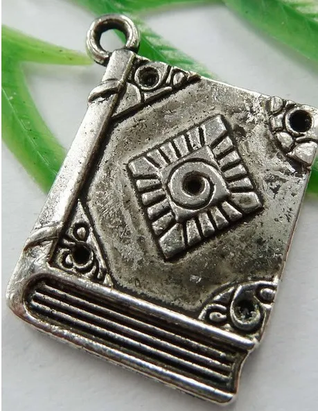 Винтажные серебряные подвески книжки из филиграни Подвески для изготовления