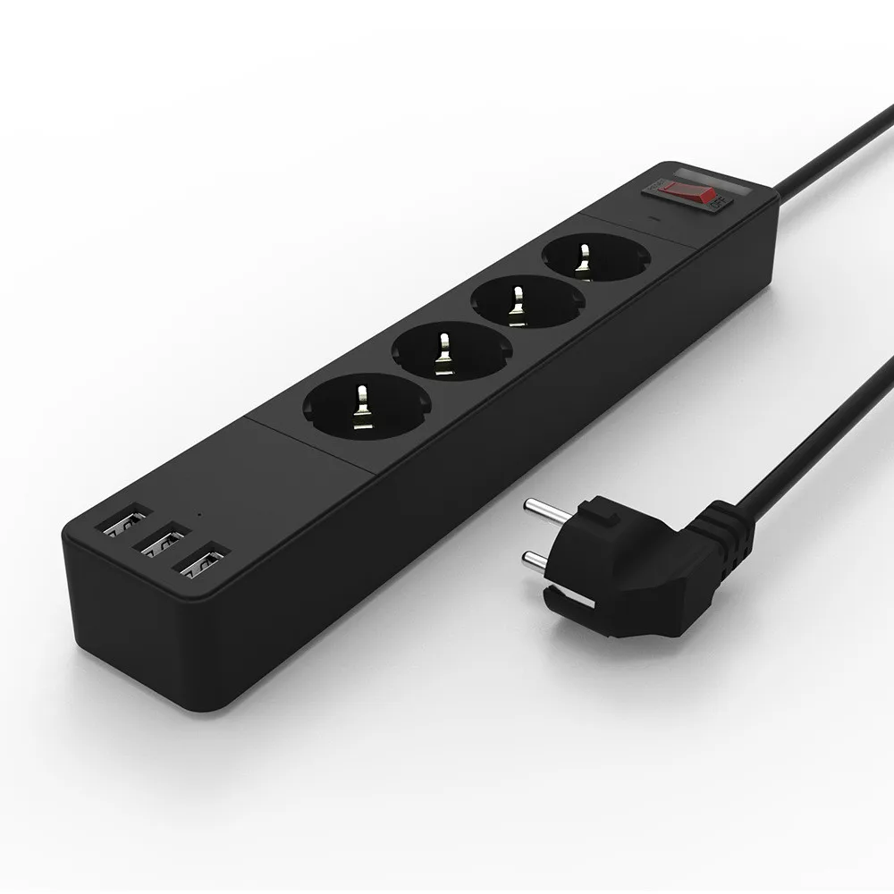 ЕС вилка Версия розетка питания 3 розетки 3 USB порт патч с расширителем доска для дома