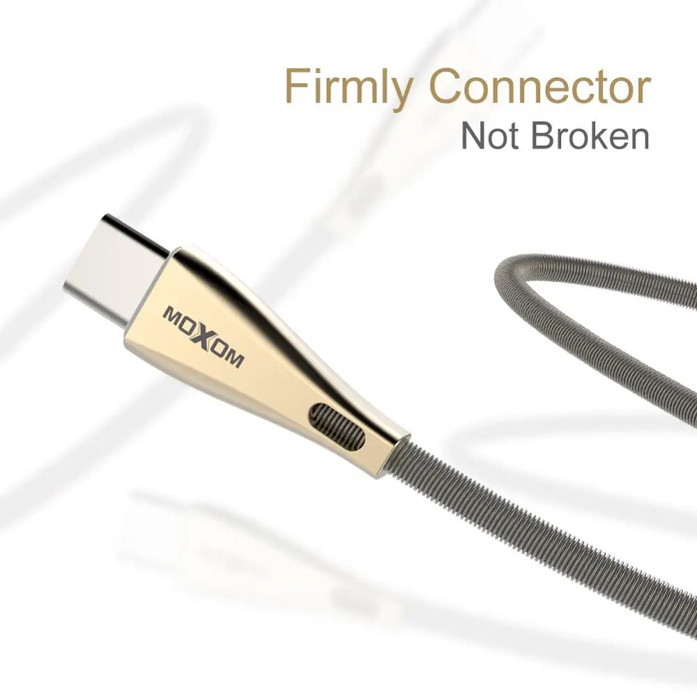Кабель для быстрой зарядки MOXOM 1 м Micro Usb Samsung Xiaomi Huawei Lg HTC Oppo Vivo Android смартфонов