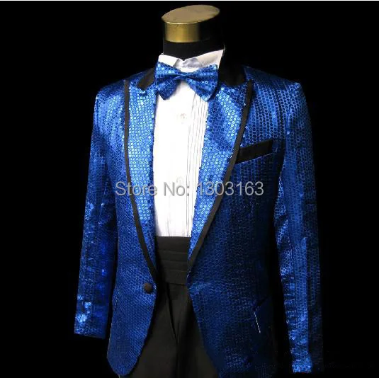 Новинка 2018 мужские костюмы для шоу с блестками свадебное платье жениха подружки