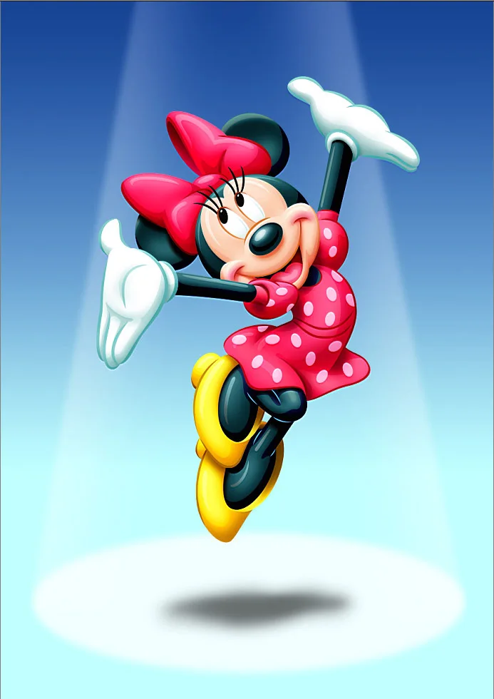 5x7FT Минни красное платье пятна света танцы Ребенок Пользовательские фотографии