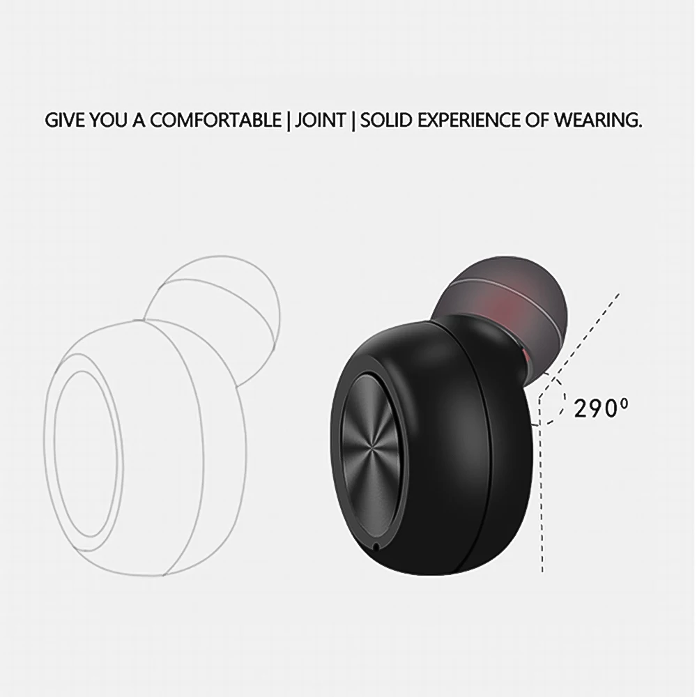 Беспроводные спортивные наушники Kebidu X17 Bluetooth V4.2 мини USB с магнитной зарядкой для