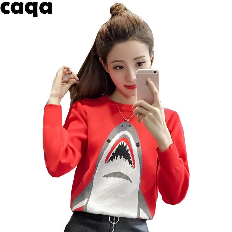 Европейская осень и зима модный свитер Женская мода Свободный рукав глава цвет