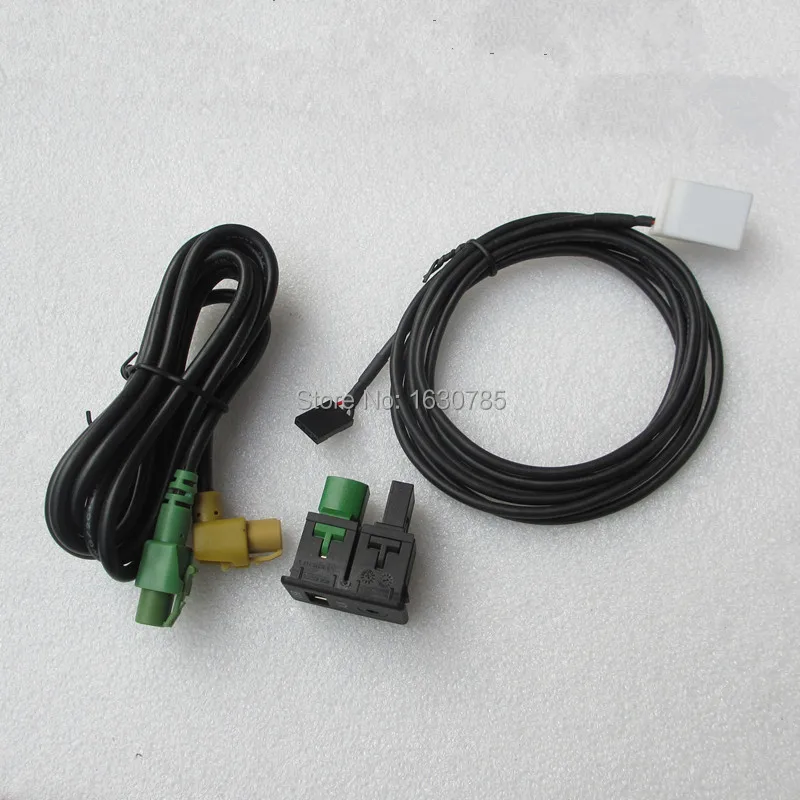 Aux usb входной адаптер переключатель с переходным кабелем для vw volkswagen Passat B6 B7 CC Touran