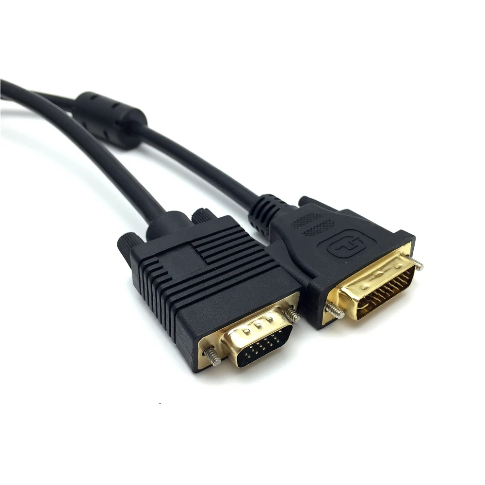 Высокое качество DVI 24+ 5(DVI-I) папа к VGA папа дисплей монитор кабель dvi к vga кабель 0,3 м/1,5 м