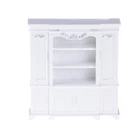 Новейшая модель; 60*20*67 мм 112 кукольный домик миниатюрная мебель Мультифункциональный деревянный шкаф книжный шкаф белый