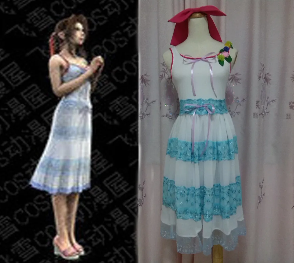 anime cosplay Final Fantasy VII 7 Aerith Gainsborough Cosplay costumes 11
