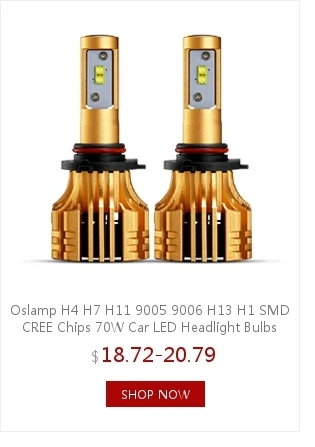 Oslamp H4 H7 H11 H1 H13 H3 9004 9005 9006 9007 9012 удара светодиодные фары автомобиля лампы Hi-Lo луч 72 Вт 8000LM 6500 К авто фары 12 В 24 В
