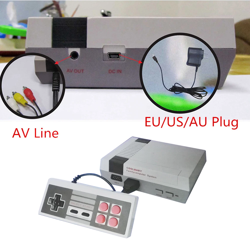 10 шт. Мини ТВ портативные проигрыватели видео игровая консоль встроенный 600