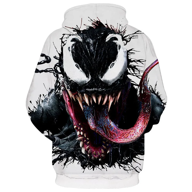 Супергероя Venom капюшон для косплея 3D Печать Топ с капюшоном Эдвард Брок костюм