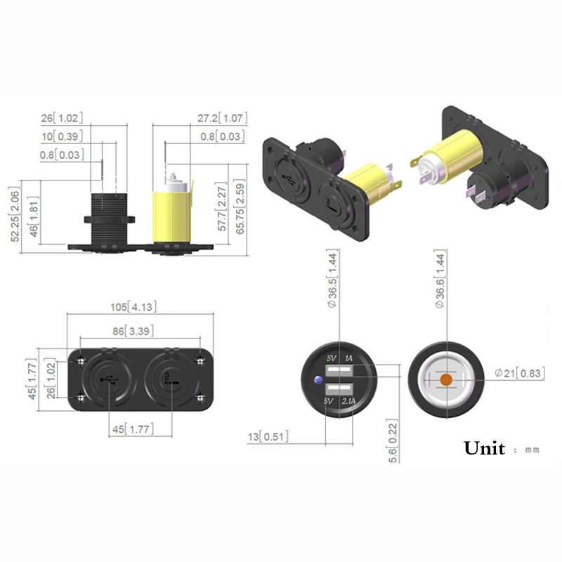 IZTOSS 12 V автомобильный прикуриватель от зажигания + двойной USB 5 3.1A мотоцикл