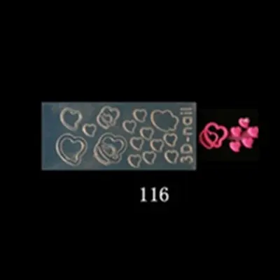 134 узоров 3D акриловые формы для украшения ногтей силиконовые формы для дизайна ногтей шаблоны шаблон формы для ногтей салон DIY(81-134 - Цвет: 116