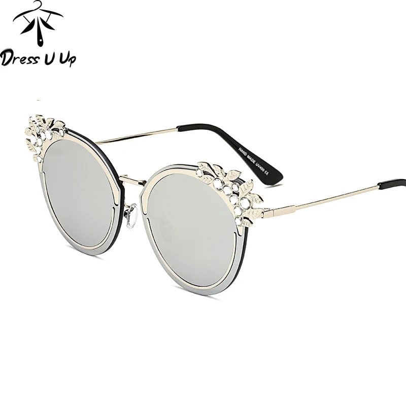 Роскошные солнцезащитные очки с бриллиантами модные брендовые женские кошачий