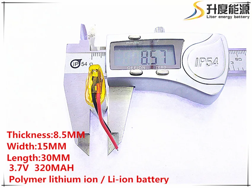 

10pcs [SD] 3.7V,320mAH,[851530] Polymer lithium ion / Li-ion battery for TOY,POWER BANK,GPS,mp3,mp4,cell phone,speaker