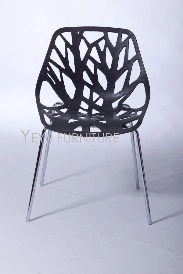 Современный дизайн пластиковый и Металлический Стальной обеденный стул простой