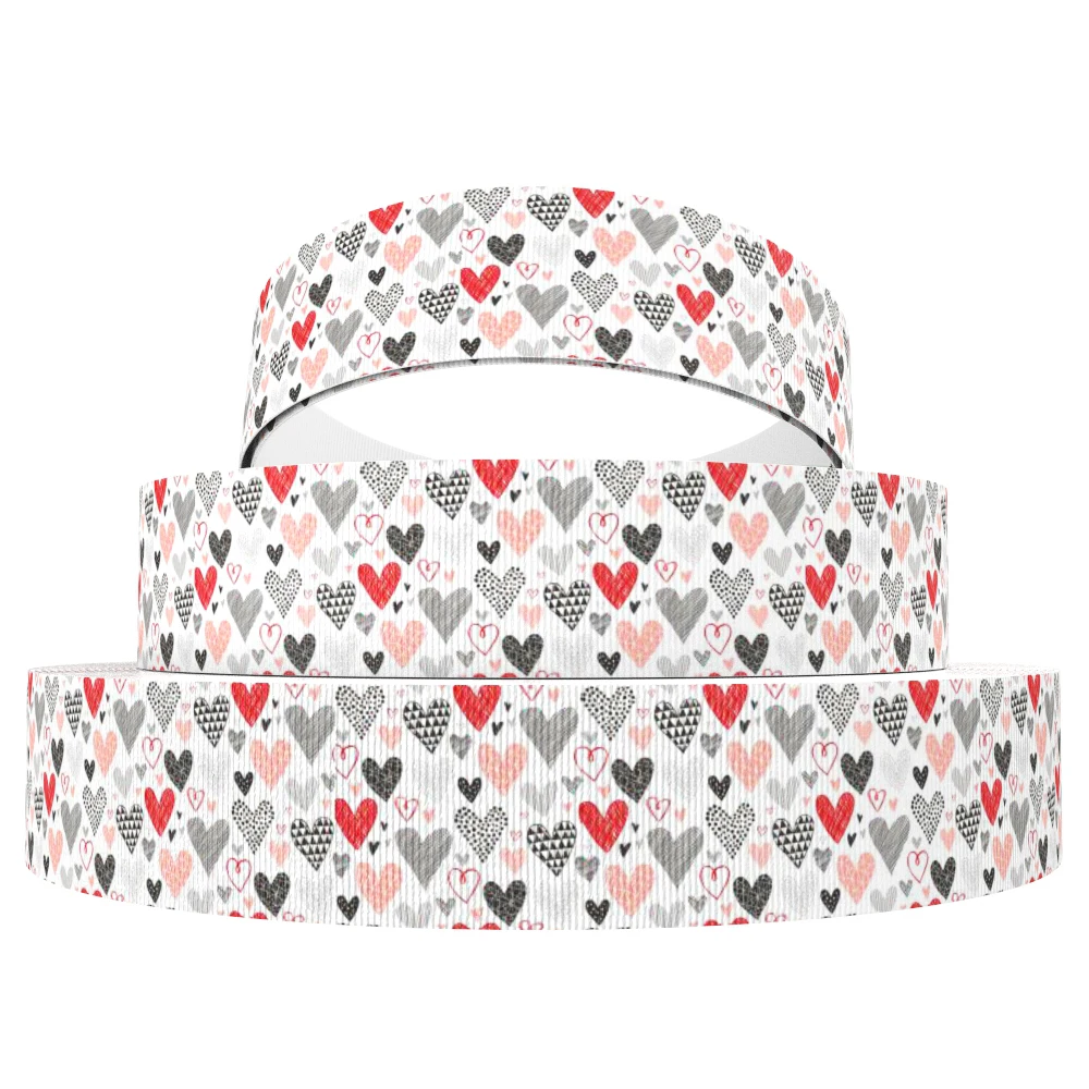 

David accessories 3"75mm love Valentines' Day grosgrain tape ribbon 50yds,DIY handmade materials,wedding gift wrapping,50Yc5698