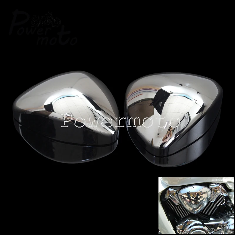 

For Suzuki Boulevard M109R VZR1800 All Chrome Intake Air Filter Cover Left & Right Air Cleaner Cover Guard 2X