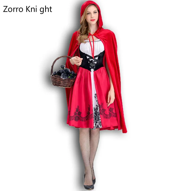 Костюмы на Хэллоуин для женщин сексуальный косплей Красная Шапочка верховой