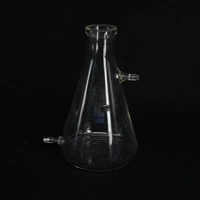 1000ml borosilicate glass filtering flask lab bottle with double 10mm hose vacuum adapter