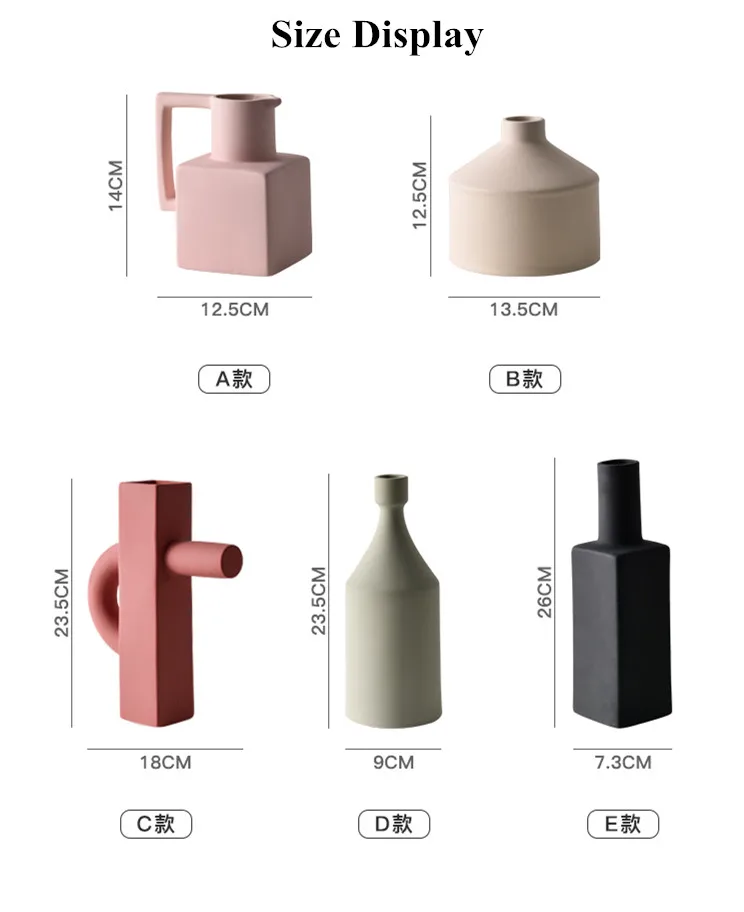

Nordic geometric Irregular MoLandi Vase Living Room Flower Arranging Vase Home Model Room Decor Ornaments Flower Ceramic Vase