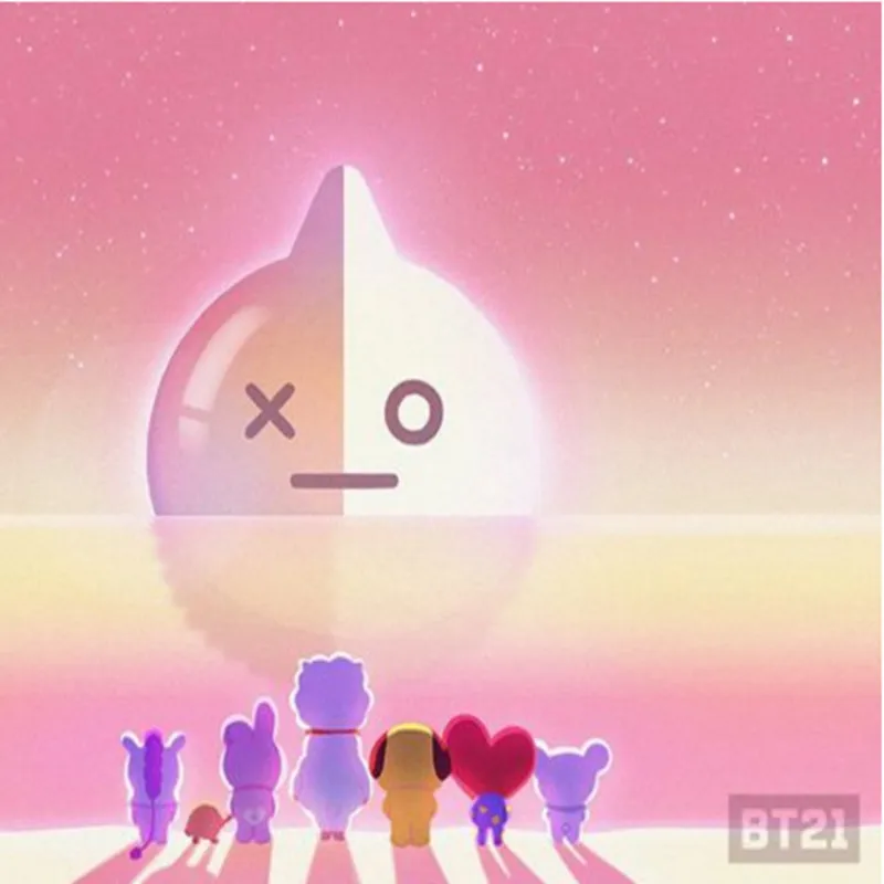 4 Аниме Bangtan мальчики BTS bt21 vapp наволочка 3D две стороны Печатный TATA VAN COOKY CHIMMY SHOOKY KOYA RJ MANG Чехлы для подушек - Цвет: 4