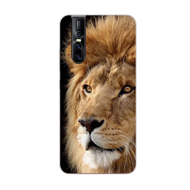 Vivo V15 Pro Case Silicon Beast animal Painting Soft TPU Back Cover for Phone protect Bags shell |