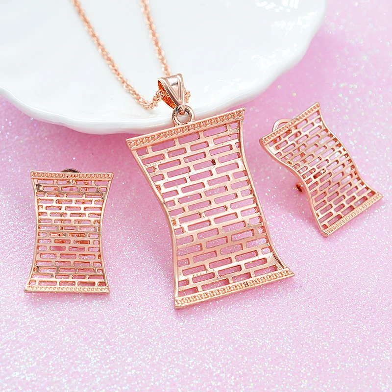 Комплект ювелирных изделий Sunny Jewelry для женщин квадратные украшения серьги
