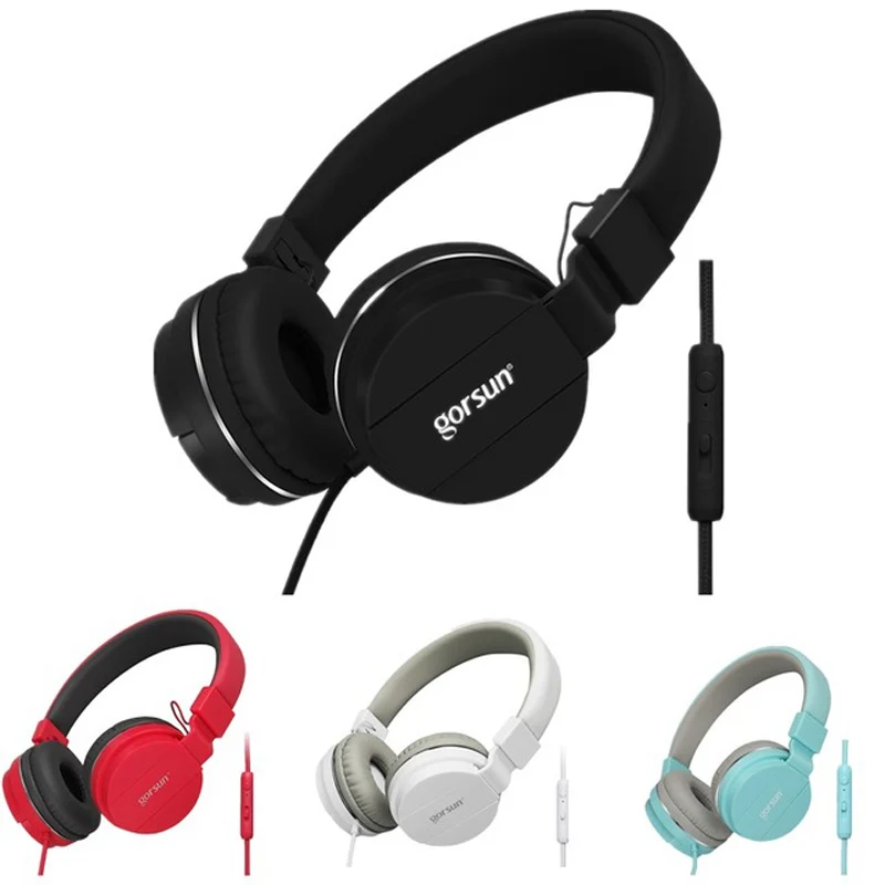 Новые проводные наушники с микрофоном Накладные бас HiFi Звук музыка стерео для