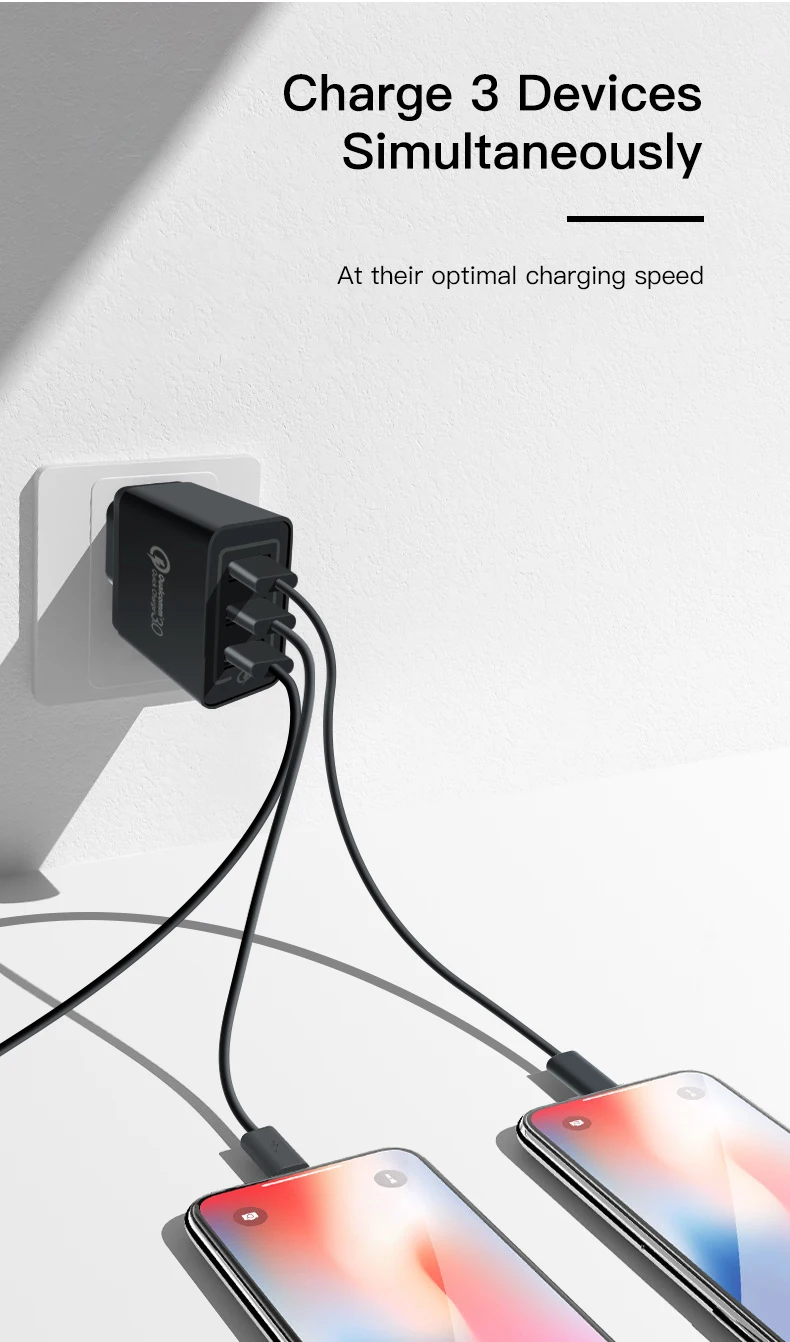 Universal 18 W Quick USB wall charger qc 3.0 2.0 5V 3A for Iphone EU Plug Mobile Phone Fast charge charging for Samsug Huawei