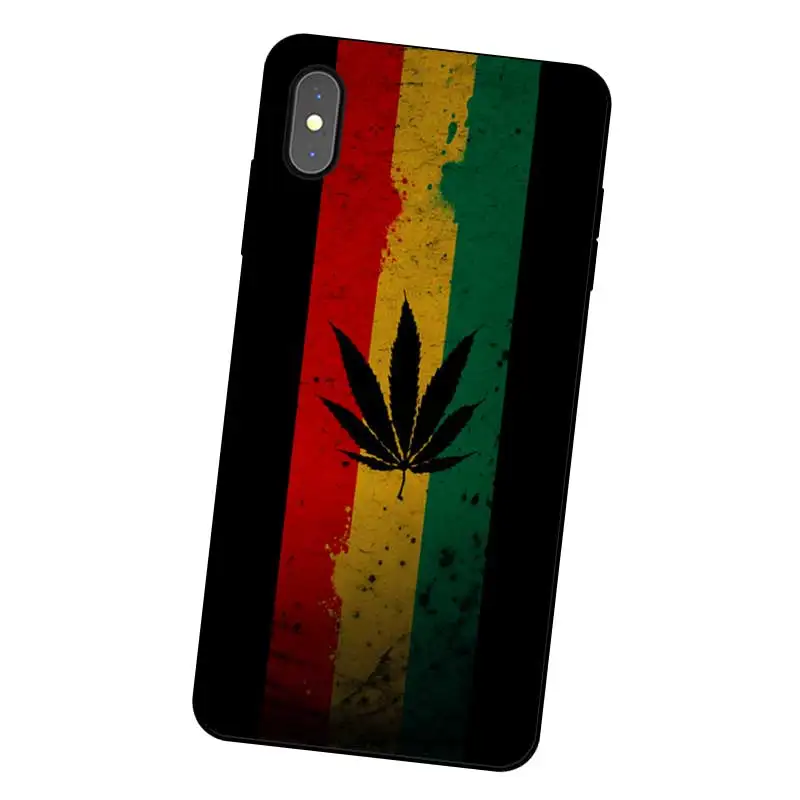 N252 Art Smoke Weed Black Silicone Case Cover For Apple iPhone 11 Pro XR XS Max X 8 7 6 6S Plus 5 5S SE