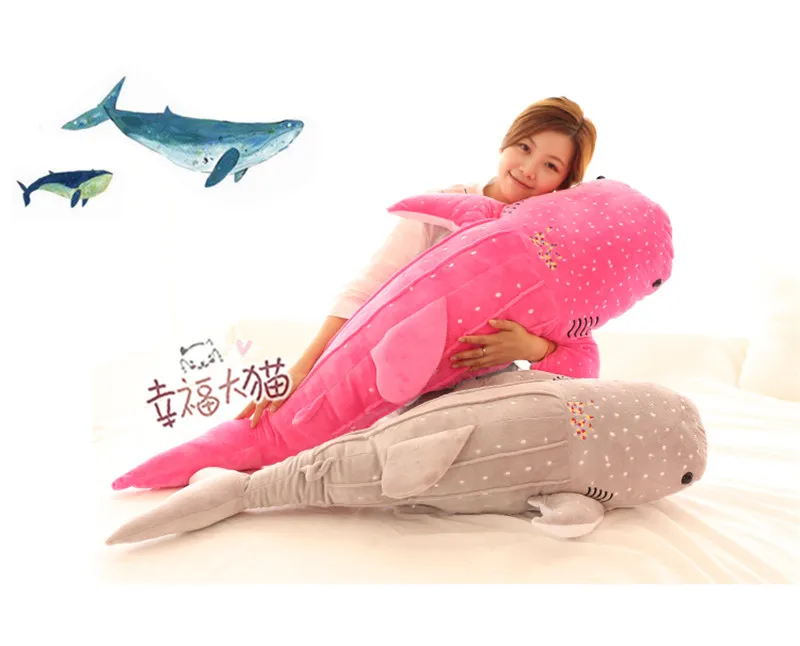 Большая плюшевая игрушечная подушка 50 см с Китом акулой мультяшная кукла мягкая