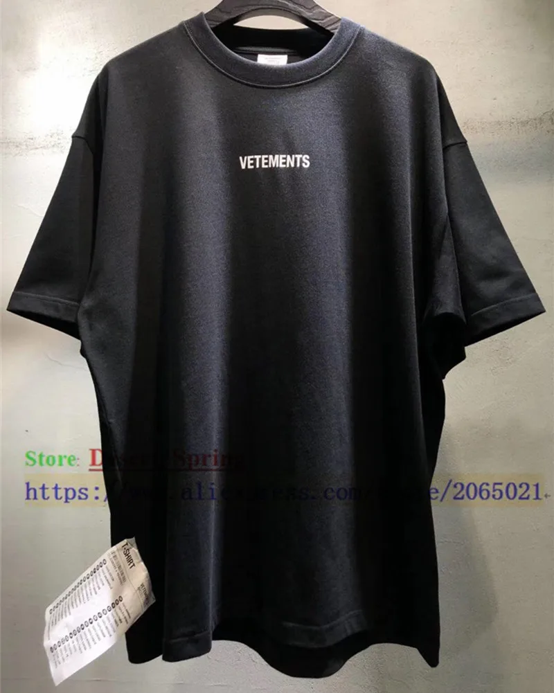 

Sticker Vetements Women Men T-Shirts 1:1 High quality Oversize 280g Combed Cotton Vetements Tees Vetements T shirt