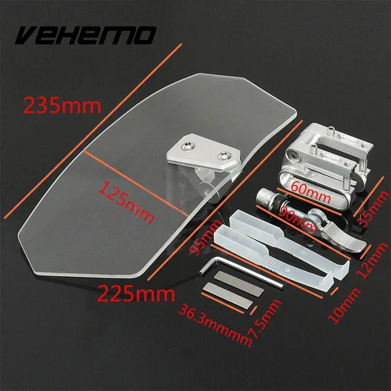 

Acrylic CNC Aluminum for Motorcycle Wind Deflector Convenient Clip Windshield Board Durable Windshield on
